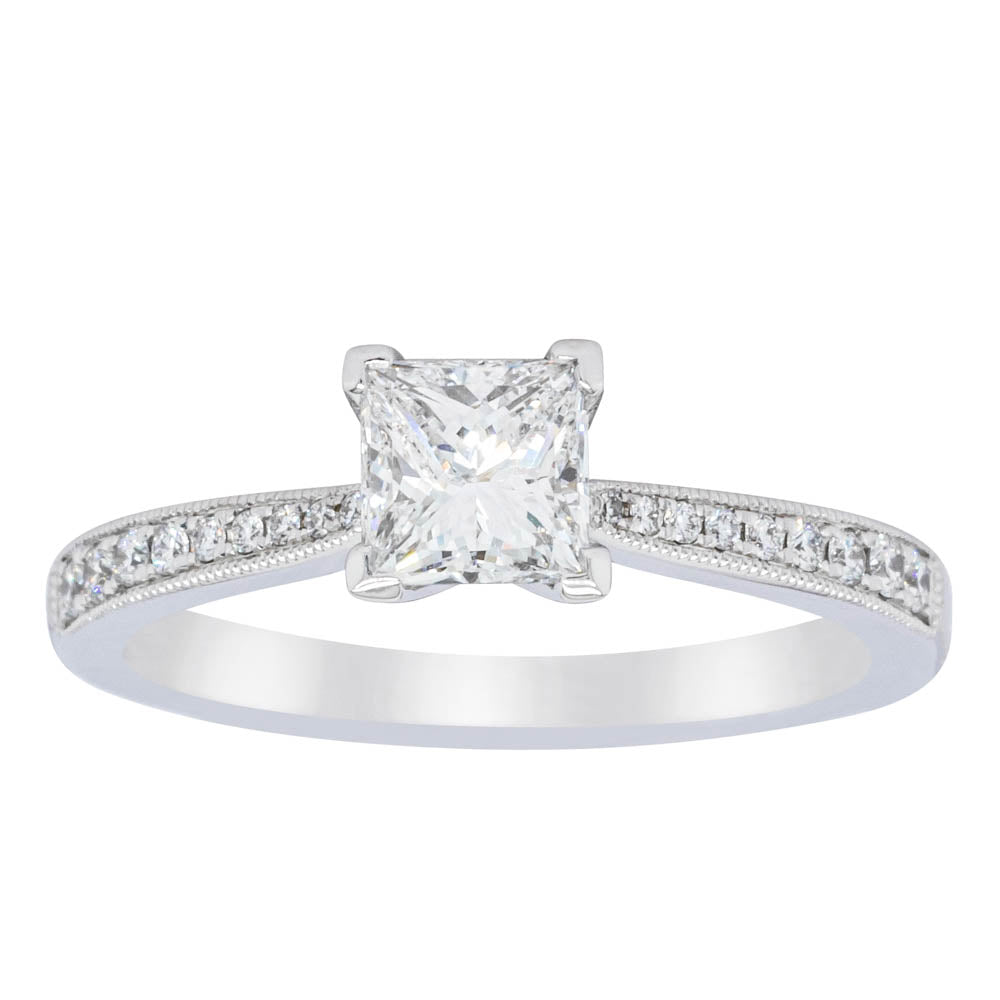 18ct White Gold .70ct F SI2 Diamond Zenith Ring