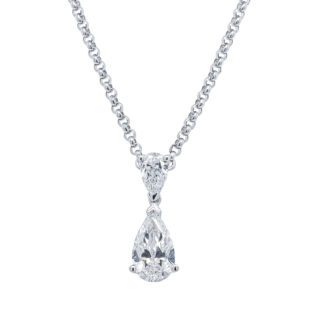 18ct White Gold Diamond Pendant Walker Hall - Main Image