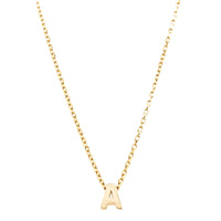 9ct Yellow Gold Noted Letter - Necklace - Walker & Hall