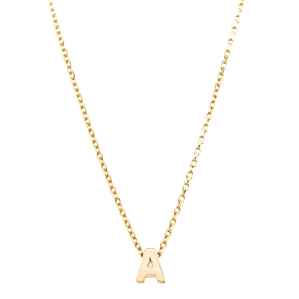 9ct Yellow Gold Noted Letter - Necklace - Walker & Hall