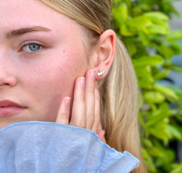 Karen Walker Mini Runaway Girl Studs 9ct Yellow Gold Walker & Hall