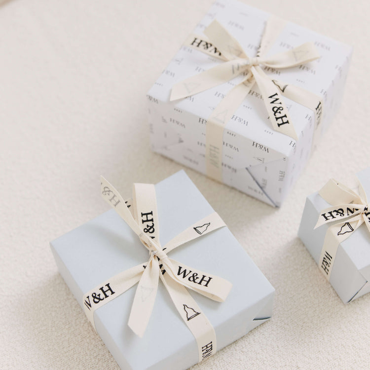 Gift wrapped Walker & Hall boxes