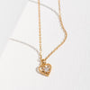 Zoe & Morgan Kind Heart Necklace - Gold Plated & White Zircon - Necklace - Walker & Hall