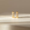 18ct Yellow Gold Diamond Honour Hoop Earrings - Earrings - Walker & Hall