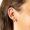 18ct Yellow Gold Diamond Honour Hoop Earrings - Earrings - Walker & Hall