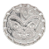Sterling Silver Koruru Coin Ring - Walker & Hall