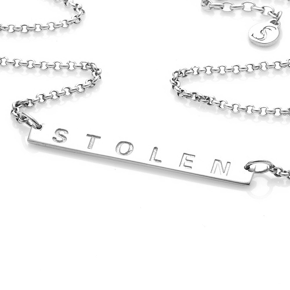 Stolen Girlfriends Club Stolen Plank Necklace Sterling Silver