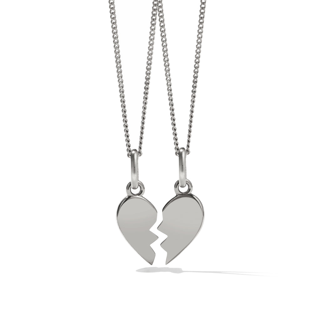 Meadowlark Broken Heart Charm Necklaces Sterling Silver – Walker