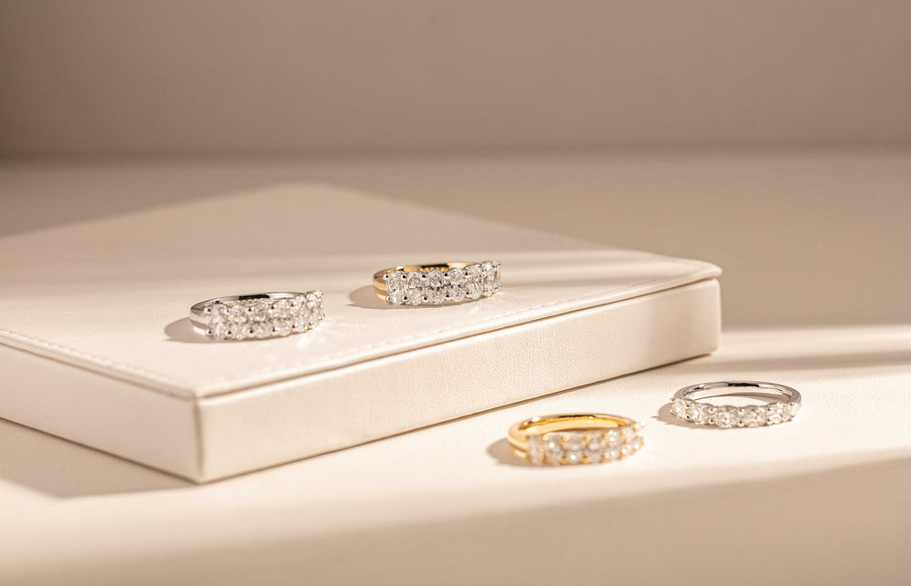 The Battle of Metals: Platinum vs. Gold Lab Diamond Rings The Battle of Metals: Platinum vs. Gold Lab Diamond Rings
