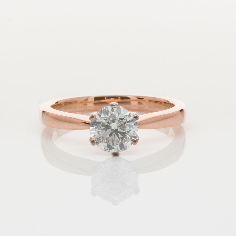18ct Rose Gold 1.00ct Diamond Nova Ring-Ring-Walker & Hall