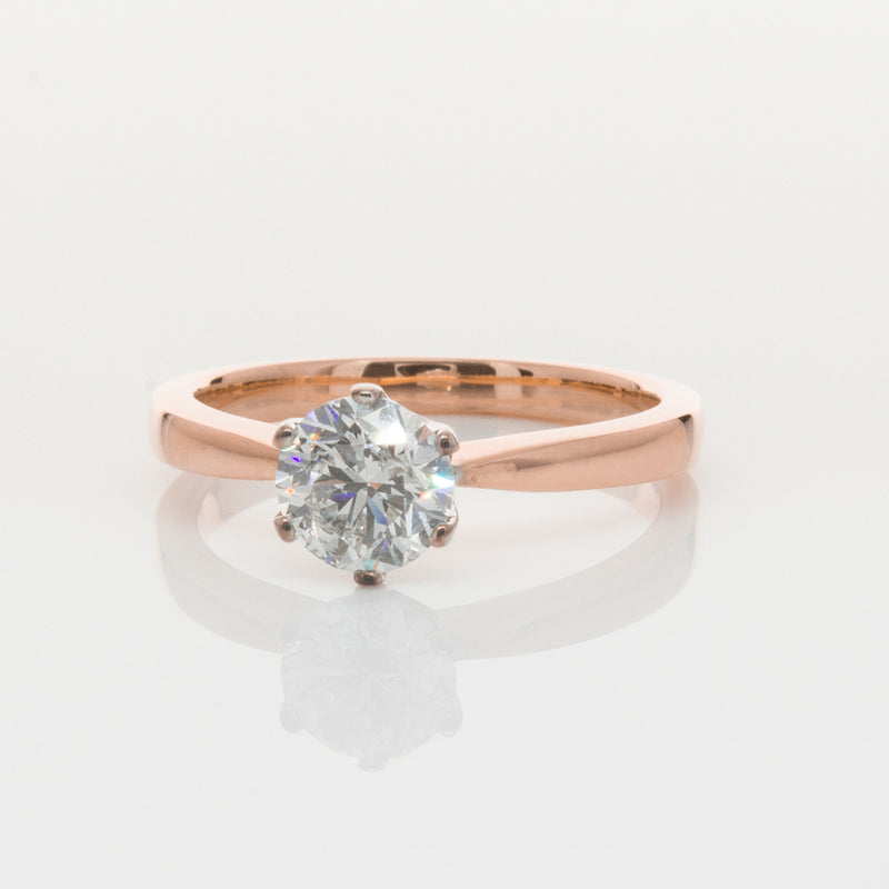 18ct Rose Gold 1.00ct Diamond Nova Ring-Ring-Walker & Hall