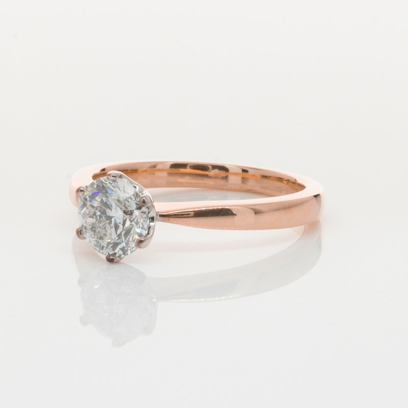 18ct Rose Gold 1.00ct Diamond Nova Ring-Ring-Walker & Hall