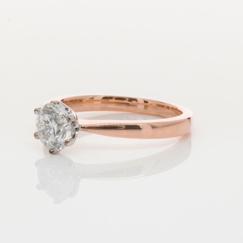 18ct Rose Gold 1.00ct Diamond Nova Ring-Ring-Walker & Hall
