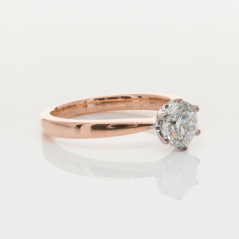 18ct Rose Gold 1.00ct Diamond Nova Ring-Ring-Walker & Hall