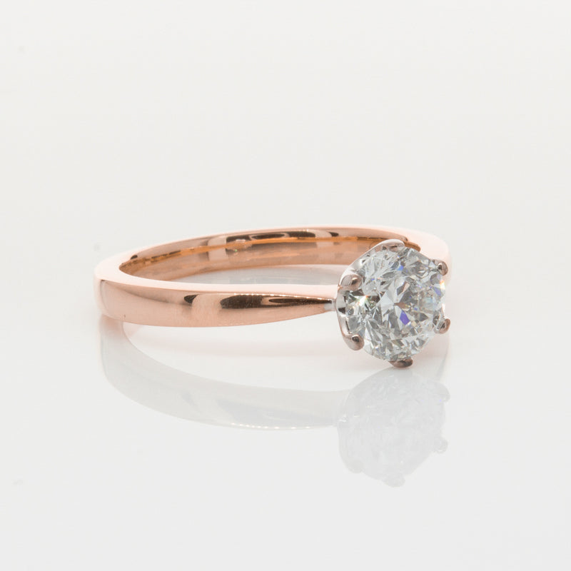 18ct Rose Gold 1.00ct Diamond Nova Ring-Ring-Walker & Hall