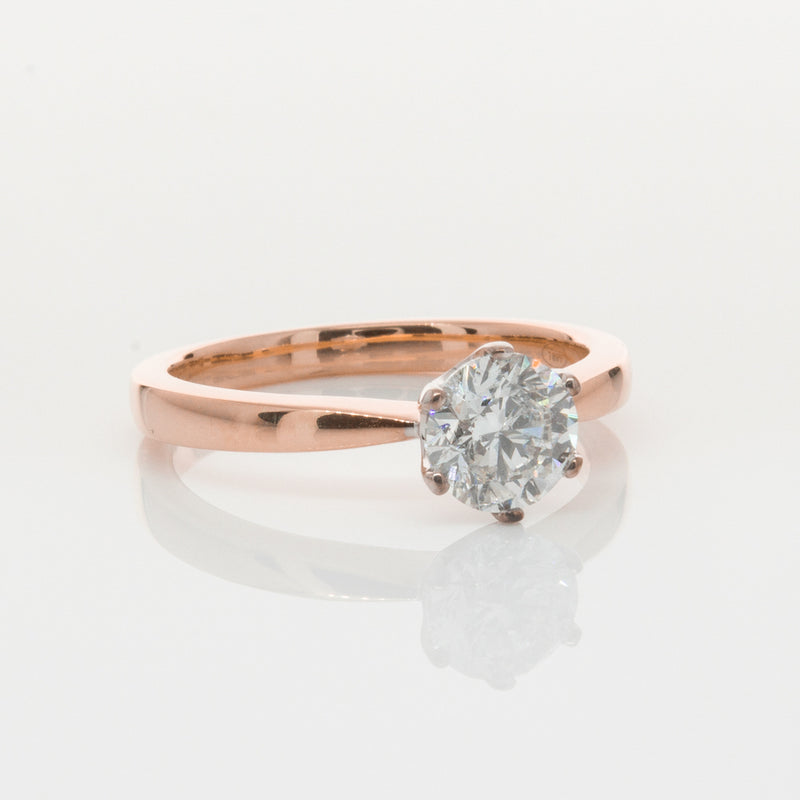 18ct Rose Gold 1.00ct Diamond Nova Ring-Ring-Walker & Hall