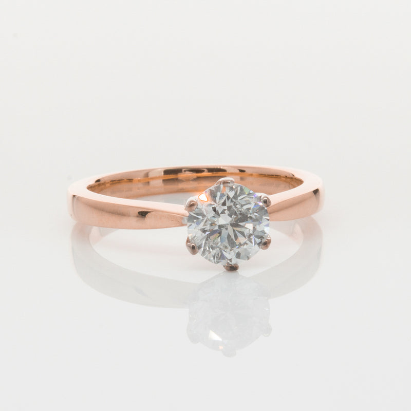 18ct Rose Gold 1.00ct Diamond Nova Ring-Ring-Walker & Hall