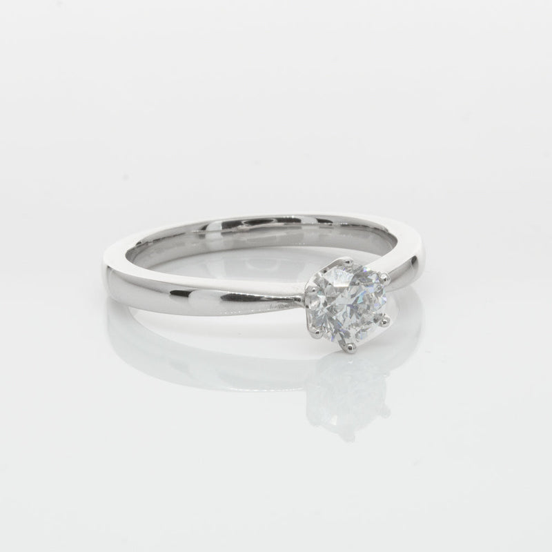 18ct White Gold .50ct Diamond Nova Ring-Ring-Walker & Hall