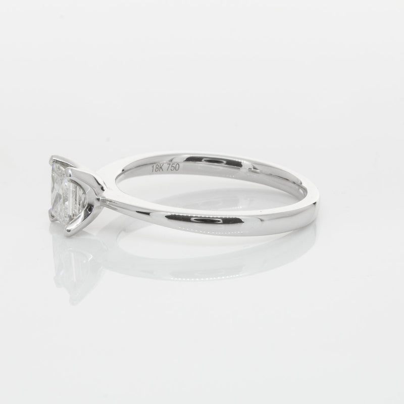 18ct White Gold .71ct Princess Cut Diamond Royale Ring-Ring-Walker & Hall