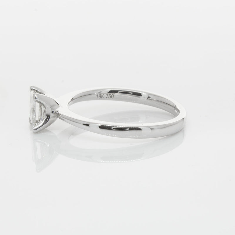 18ct White Gold .71ct Princess Cut Diamond Royale Ring-Ring-Walker & Hall