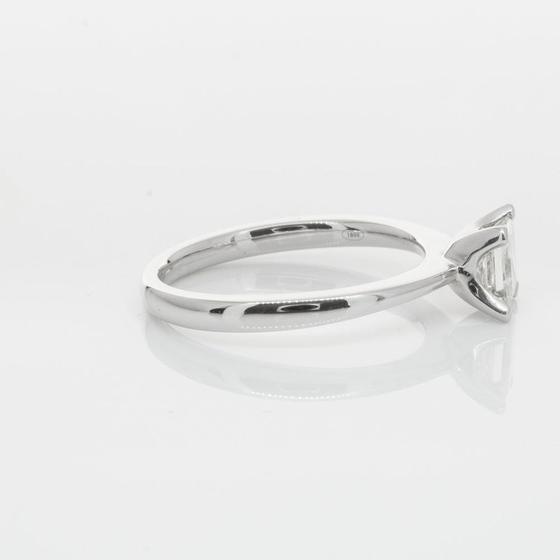 18ct White Gold .71ct Princess Cut Diamond Royale Ring-Ring-Walker & Hall