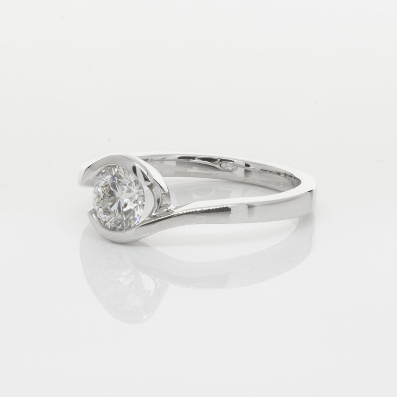 18ct White Gold .70ct Diamond Embrace Ring-Ring-Walker & Hall