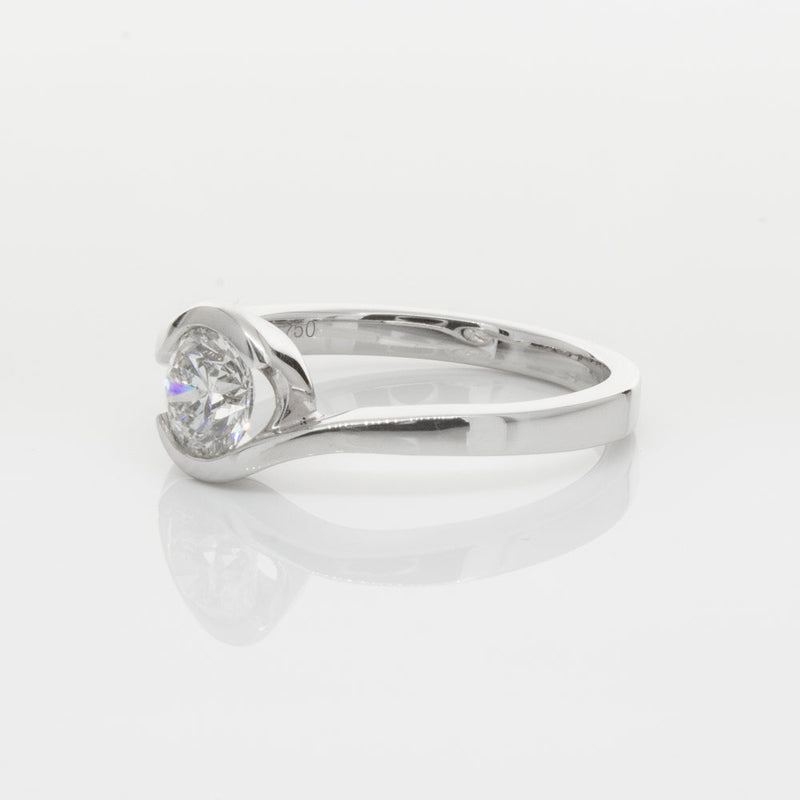 18ct White Gold .70ct Diamond Embrace Ring-Ring-Walker & Hall
