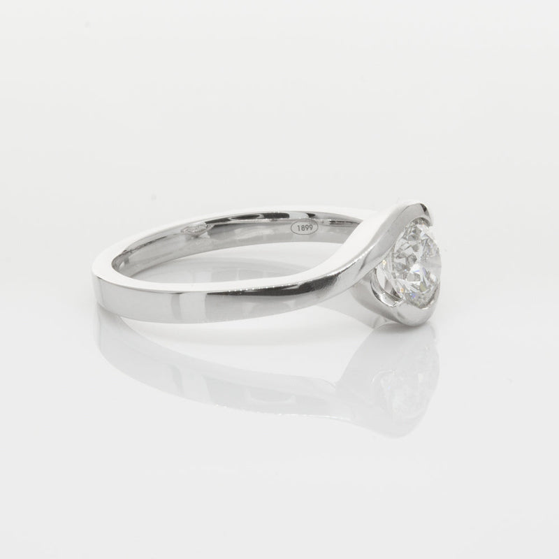 18ct White Gold .70ct Diamond Embrace Ring-Ring-Walker & Hall