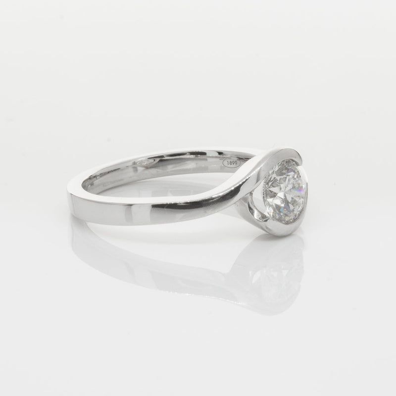 18ct White Gold .70ct Diamond Embrace Ring-Ring-Walker & Hall