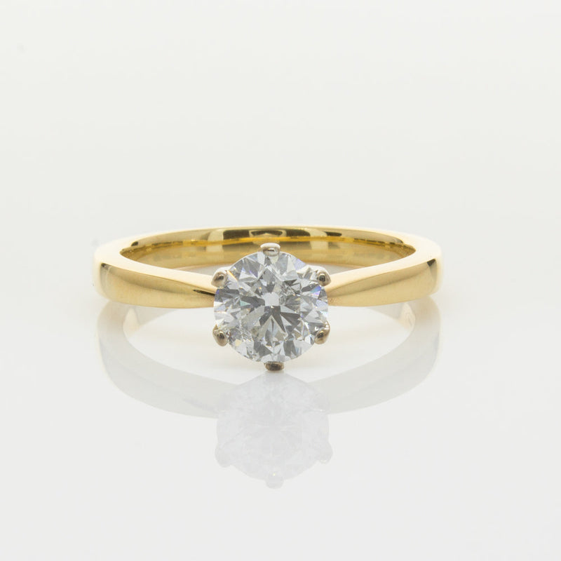 18ct Yellow Gold 1.00ct Diamond Nova Ring-Ring-Walker & Hall