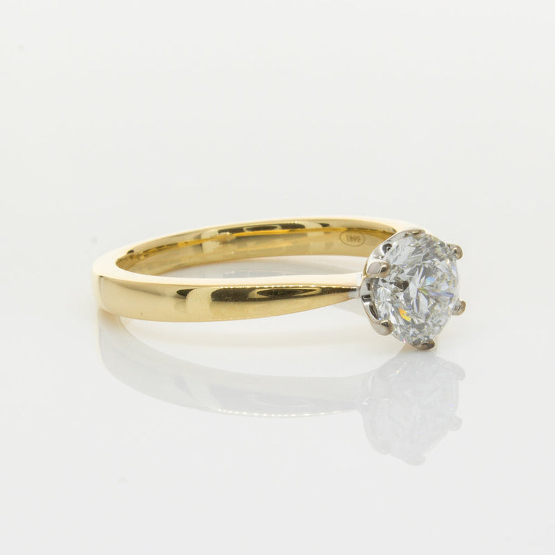 18ct Yellow Gold 1.00ct Diamond Nova Ring-Ring-Walker & Hall