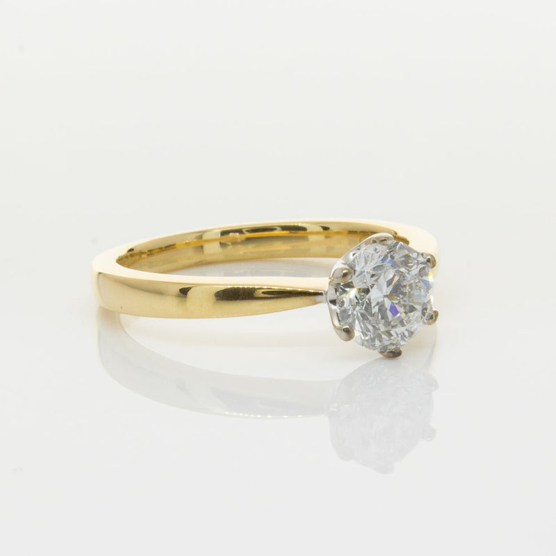 18ct Yellow Gold 1.00ct Diamond Nova Ring-Ring-Walker & Hall