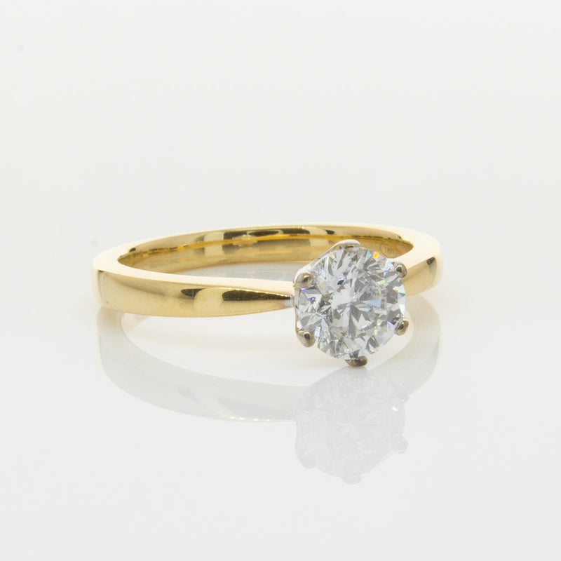 18ct Yellow Gold 1.00ct Diamond Nova Ring-Ring-Walker & Hall