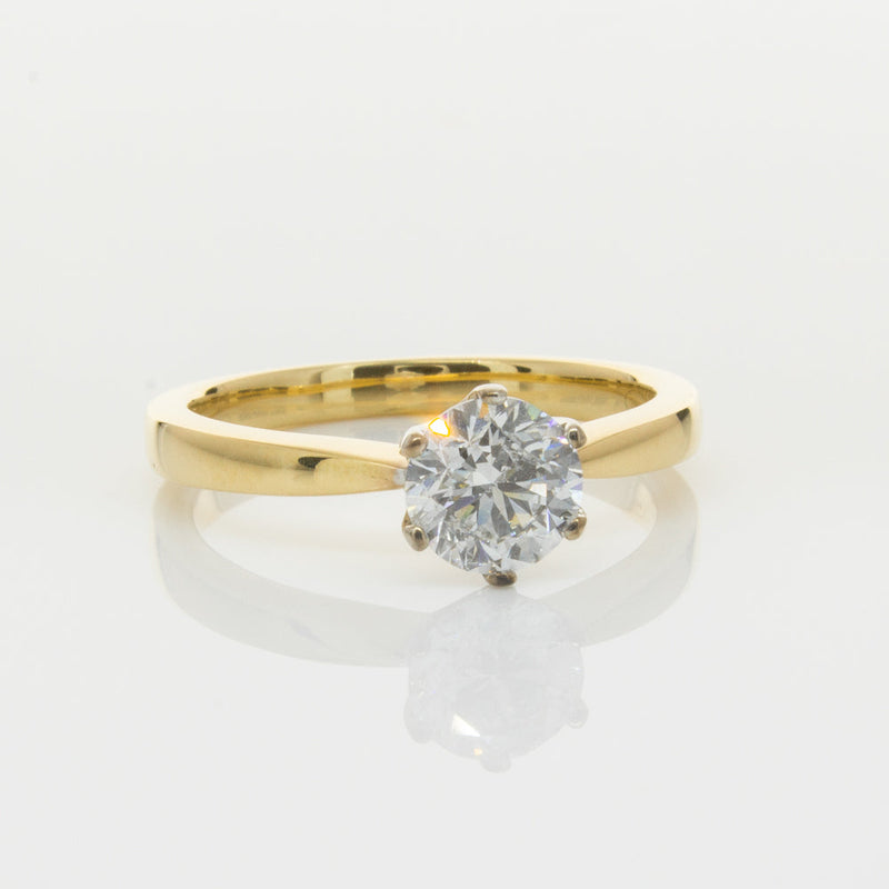 18ct Yellow Gold 1.00ct Diamond Nova Ring-Ring-Walker & Hall