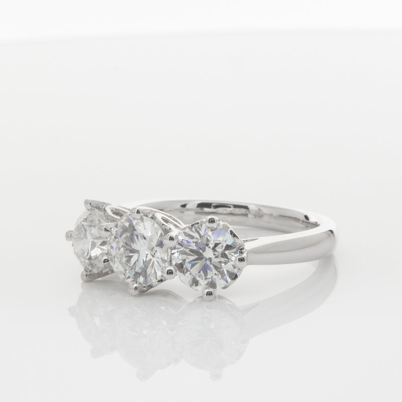 18ct White Gold 2.11ct Diamond Coronado Ring-Ring-Walker & Hall