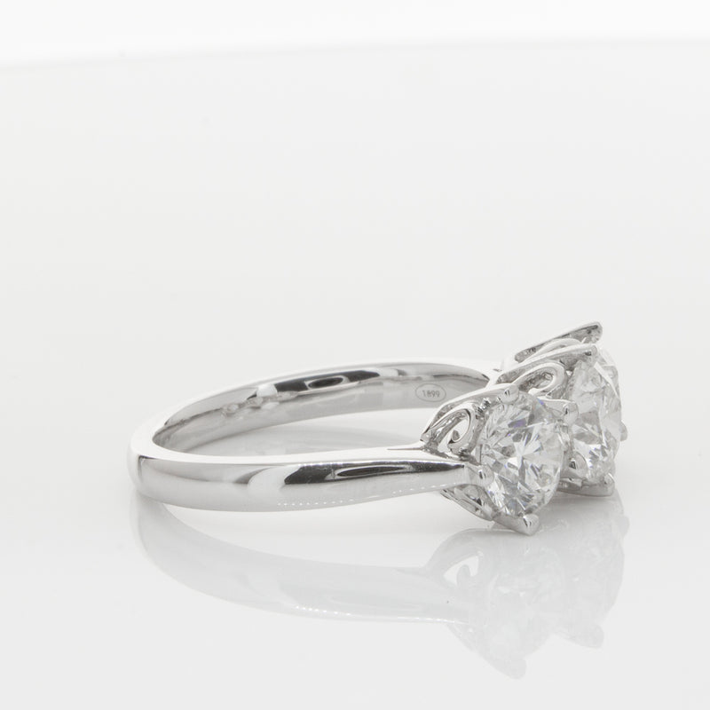 18ct White Gold 2.11ct Diamond Coronado Ring-Ring-Walker & Hall