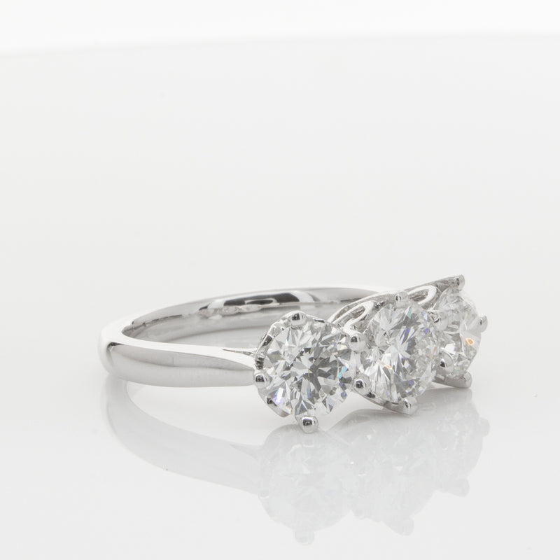 18ct White Gold 2.11ct Diamond Coronado Ring-Ring-Walker & Hall