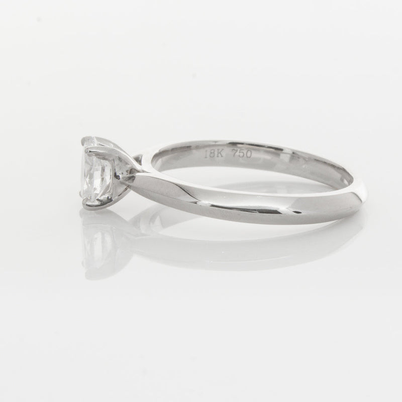 18ct White Gold .50ct Oval Diamond Venetian Ring-Ring-Walker & Hall