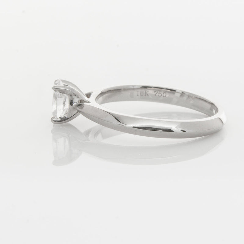 18ct White Gold .50ct Oval Diamond Venetian Ring-Ring-Walker & Hall