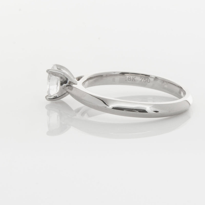 18ct White Gold .50ct Oval Diamond Venetian Ring-Ring-Walker & Hall