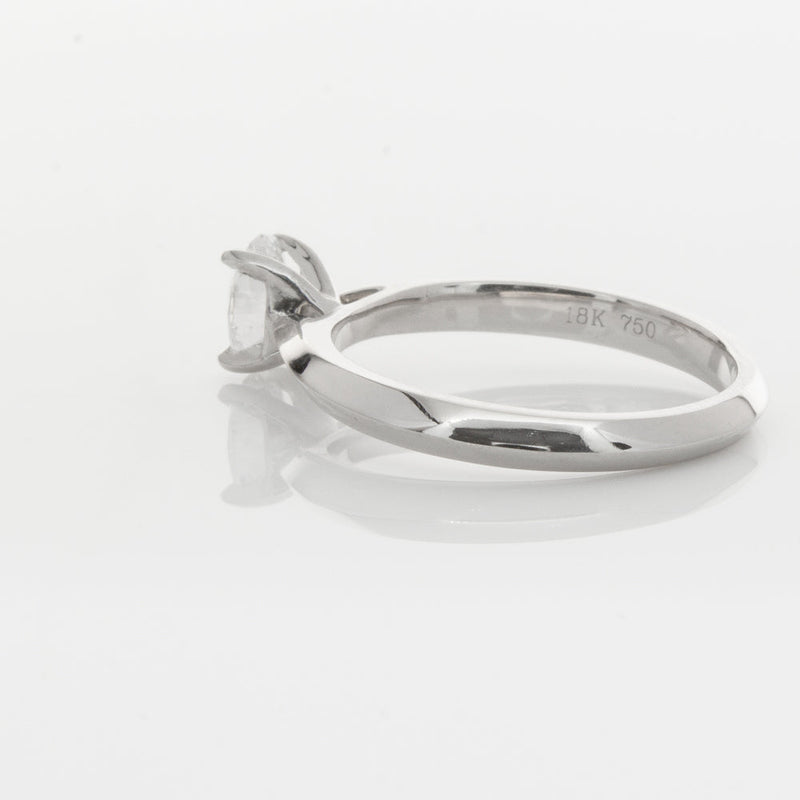 18ct White Gold .50ct Oval Diamond Venetian Ring-Ring-Walker & Hall