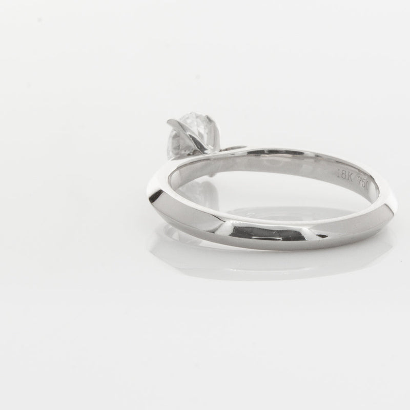 18ct White Gold .50ct Oval Diamond Venetian Ring-Ring-Walker & Hall