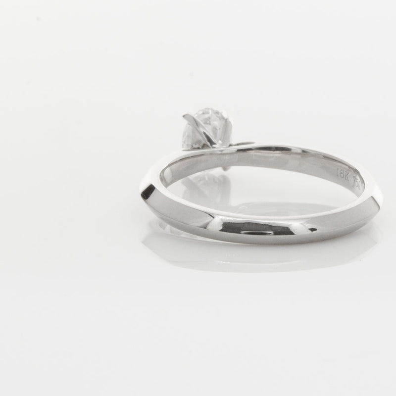 18ct White Gold .50ct Oval Diamond Venetian Ring-Ring-Walker & Hall