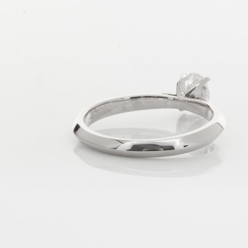 18ct White Gold .50ct Oval Diamond Venetian Ring-Ring-Walker & Hall