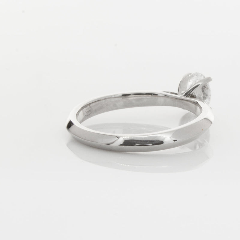 18ct White Gold .50ct Oval Diamond Venetian Ring-Ring-Walker & Hall