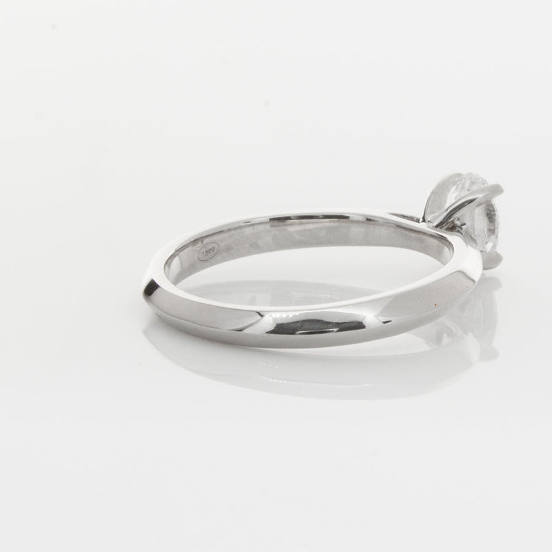 18ct White Gold .50ct Oval Diamond Venetian Ring-Ring-Walker & Hall