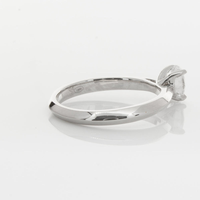 18ct White Gold .50ct Oval Diamond Venetian Ring-Ring-Walker & Hall