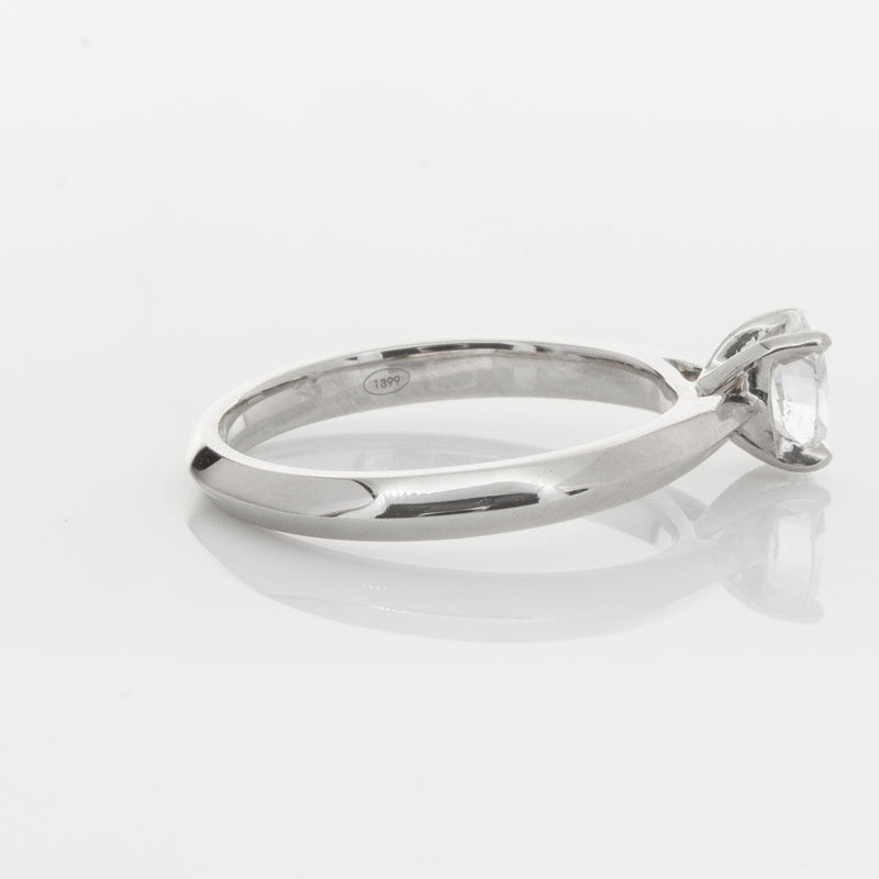 18ct White Gold .50ct Oval Diamond Venetian Ring-Ring-Walker & Hall