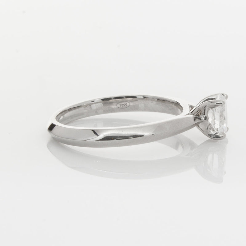 18ct White Gold .50ct Oval Diamond Venetian Ring-Ring-Walker & Hall