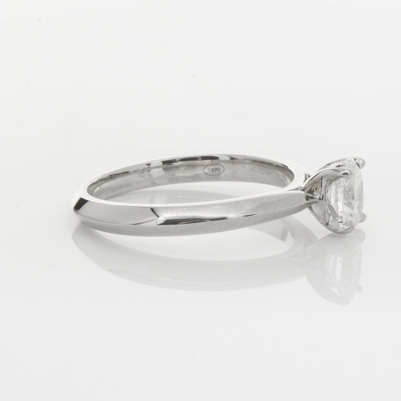 18ct White Gold .50ct Oval Diamond Venetian Ring-Ring-Walker & Hall